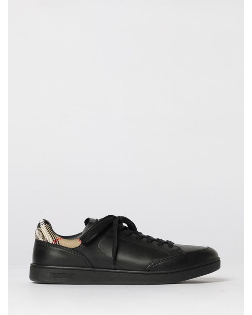 Burberry Black Leather Sneakers for men