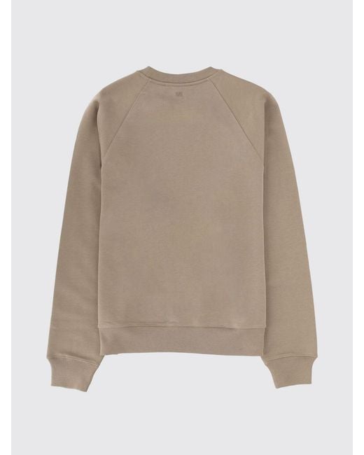 AMI Natural Crewneck Cotton Sweatshirt With Dropped Shoulders for men