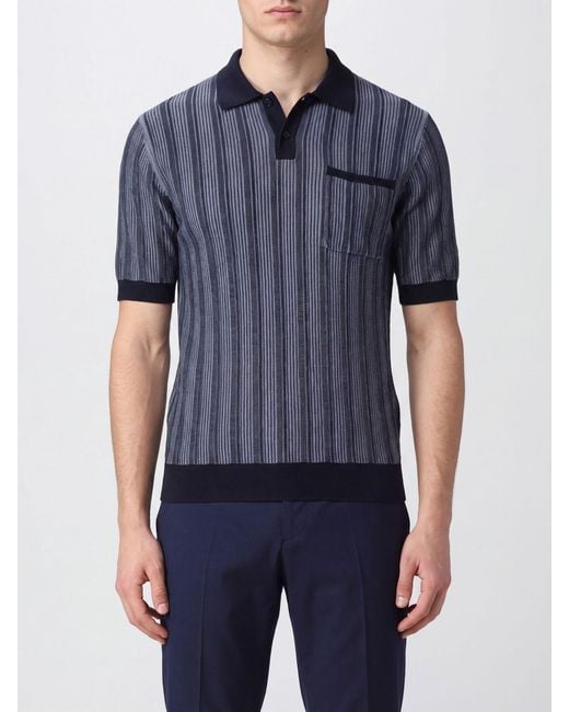 Ballantyne Blue Cotton Polo Shirt for men