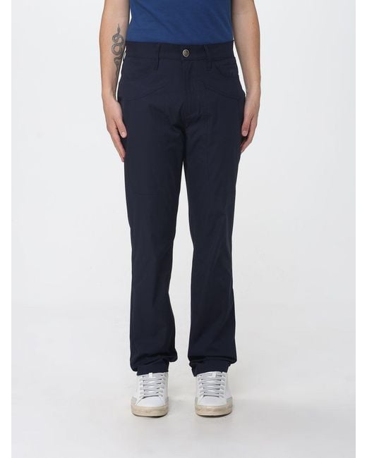 Jeckerson Blue Slim Fit Trousers for men