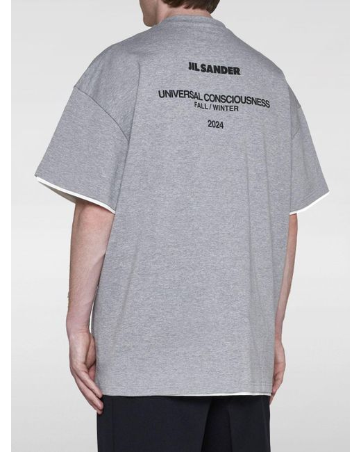 T-shirt Jil Sander pour homme en coloris Gray