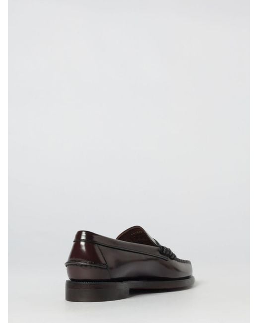 Sebago White Classic Dan Brushed Leather Loafers for men