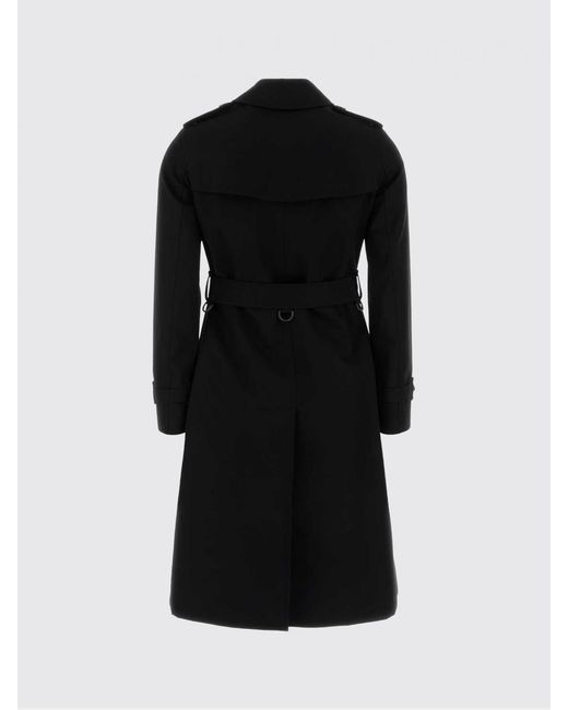Burberry Black Double Breasted Cotton Trench Coat