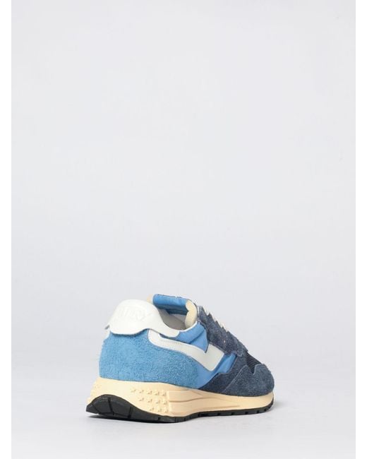 Autry Blue Reelwind Suede And Nylon Sneakers for men