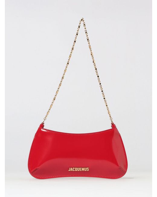 Jacquemus Red The Small Bisou Chaine Leather Shoulder Bag