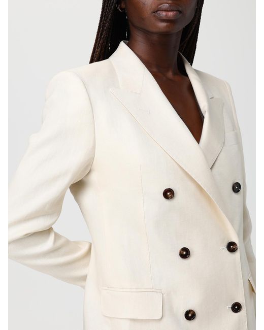 Tagliatore Natural Double-Breasted Linen Blazer