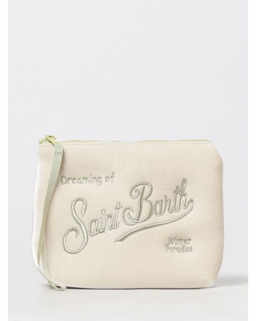 Mc2 Saint Barth Unisex Clutch Bag Aline White