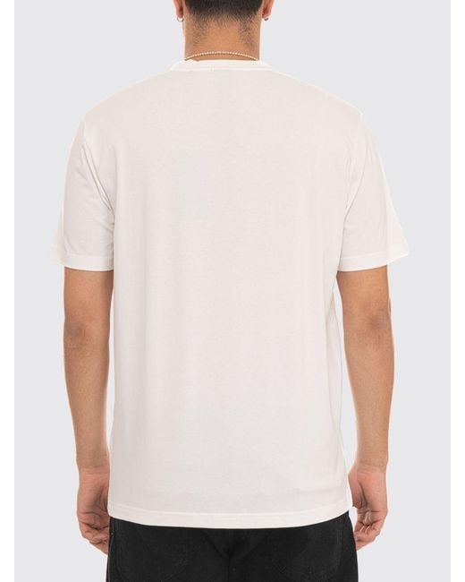 Boss White Cotton Crew-Neck T-Shirt With Printed Logo On The Chest for men