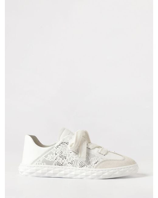 Jimmy Choo White Diamond Light Flex F Lace Sneakers