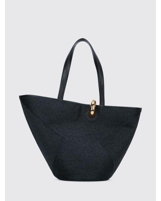 Jacquemus Black Bambola Medium Nylontasche