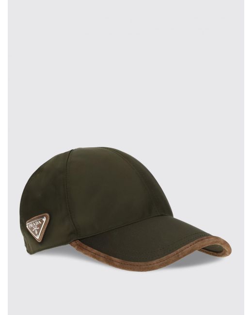 Prada Green Re-Nylon Baseball Cap for men
