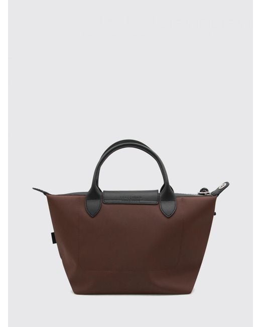 Longchamp Brown Le Pliage Energy Recycled Nylon Handbag With Shoulder Strap