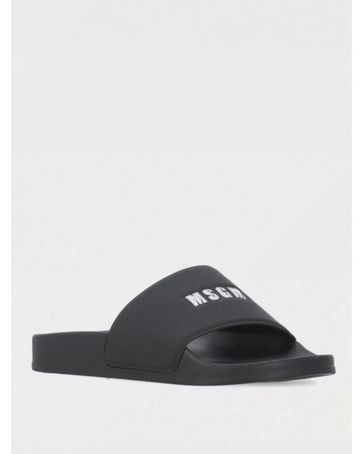 MSGM White Flat Sandals
