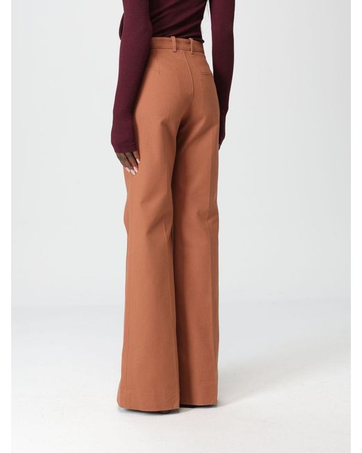 Chloé Brown ChloÉ Flared Cotton Trousers