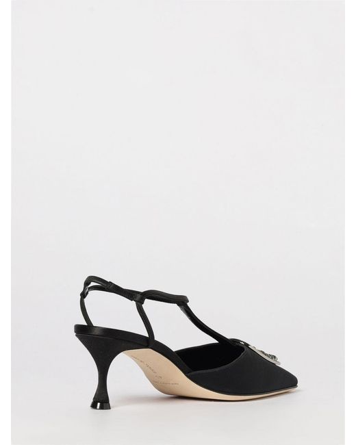 Manolo Blahnik Multicolor Takal Twill Pumps With Jewel Buckle