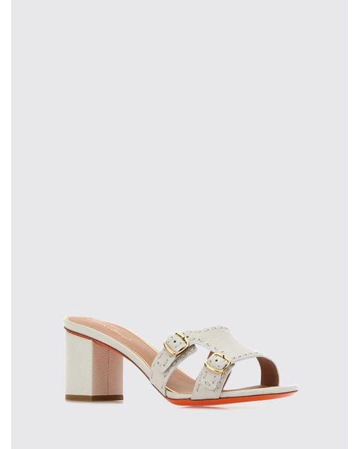 Santoni Natural Heeled Sandal