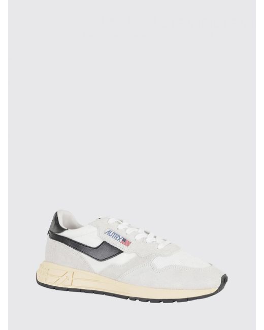 Autry White Suede And Nylon Reelwind Sneakers for men