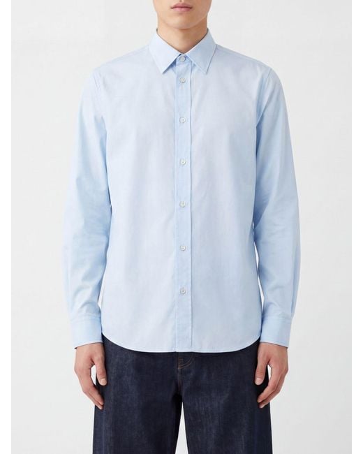 Jil Sander Blue Classic Cotton Shirt for men