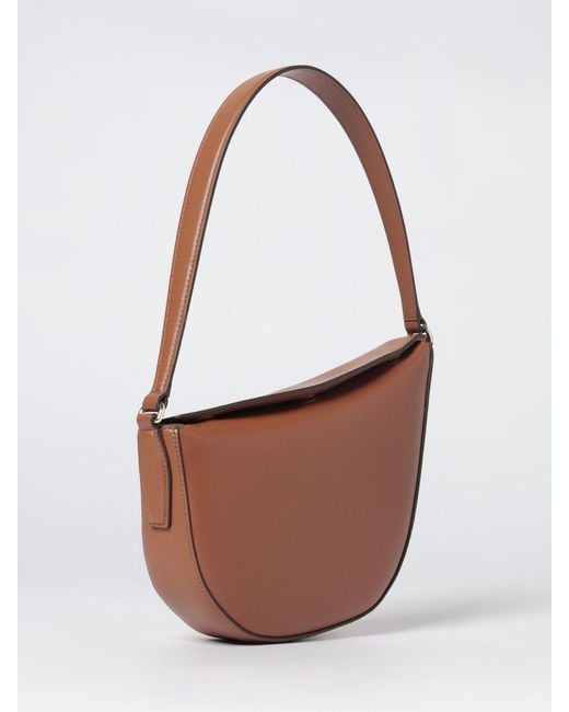Boss White Smooth Bovine Leather Hobo Bag With Flap Closure And Metal Logo