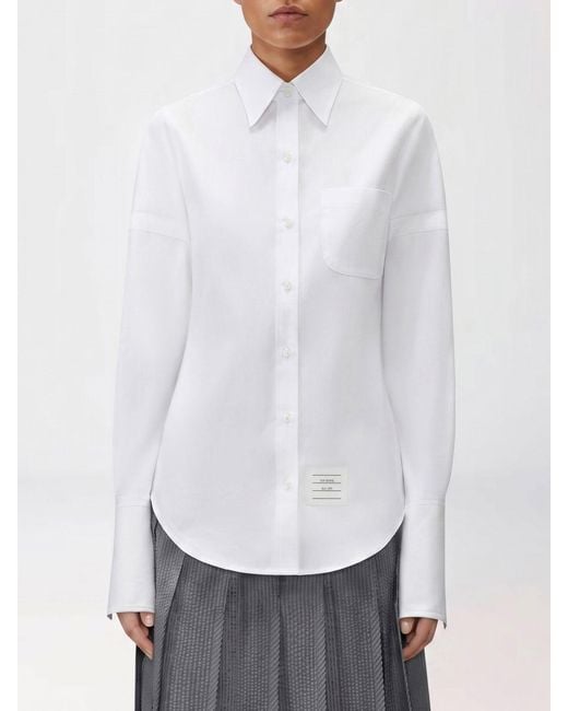 Thom Browne White Classic Cotton Poplin Shirt