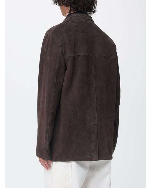 Boglioli Gray Suede Jacket for men