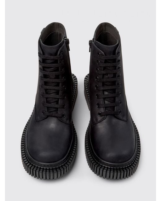 Camper Black Pix Berlin Nubuck Ankle Boots