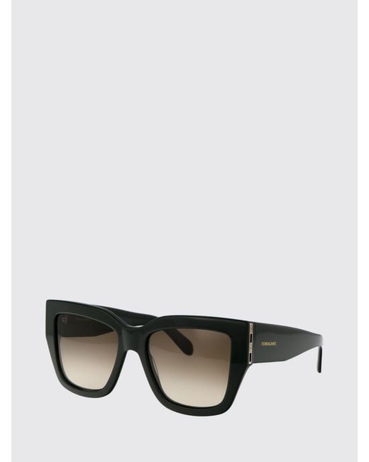 Ferragamo Gray Acetate Sunglasses