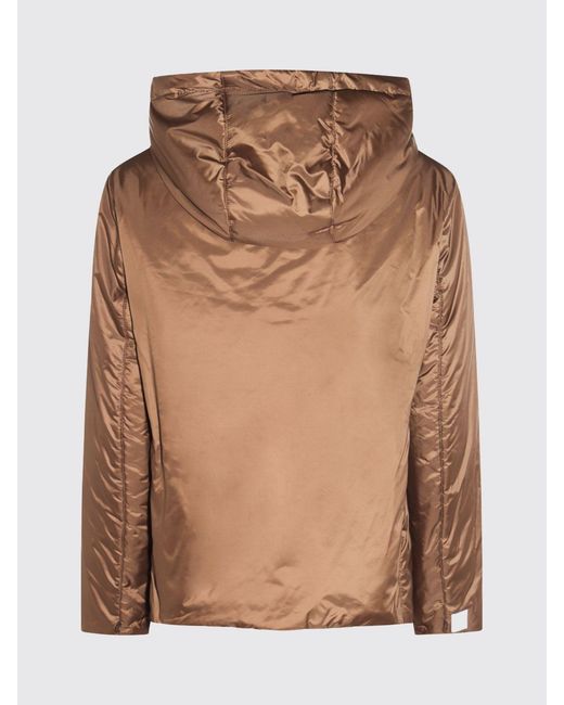 Max Mara Brown Hooded Short Windbreaker