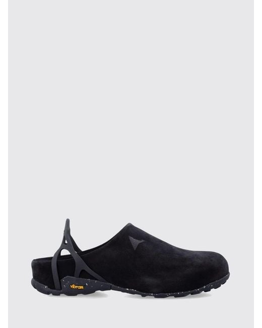 Roa Black Fedaia Suede Sabot for men