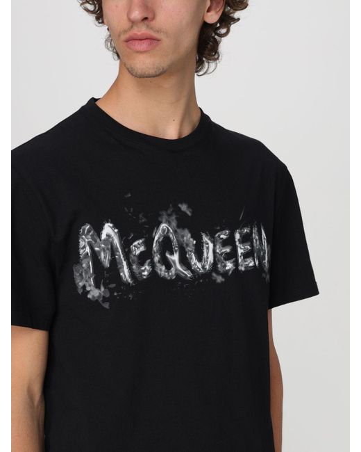 Alexander McQueen T-shirt in Black für Herren