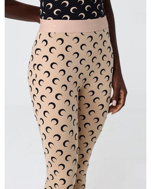 MARINE SERRE Natural Printed Stretch Technical Fabric Leggings