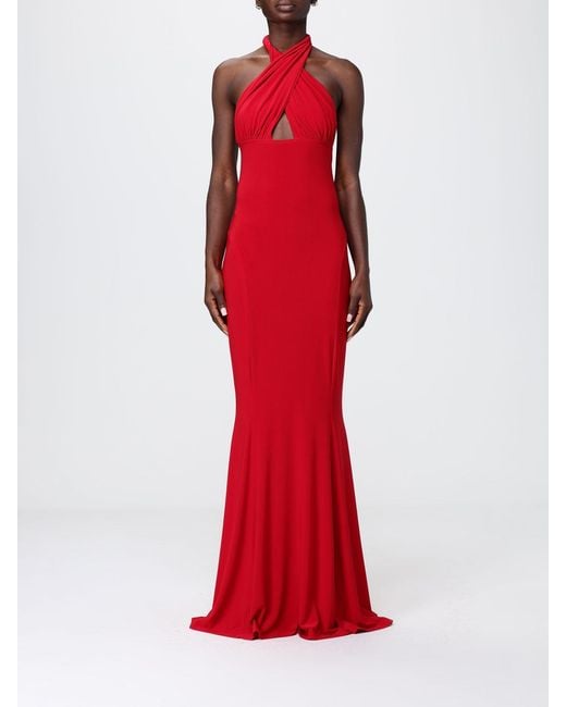 Norma Kamali Red Jersey Long Dress