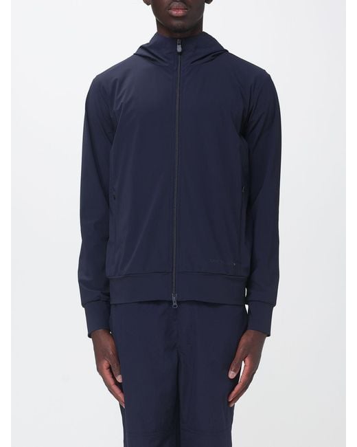 Save The Duck Blue Luiz Technical Stretch Nylon Zipped Hoodie By for men