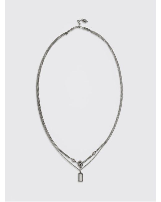Collana Skull di Alexander McQueen in White da Uomo