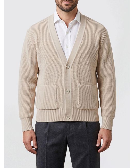 Lardini Natural Cotton Cardigan for men