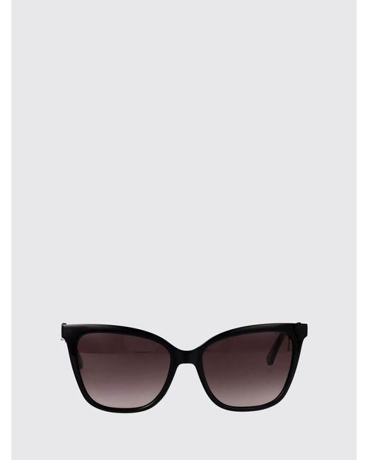 Karl Lagerfeld Black Vintage Cat Eye Acetate Sunglasses With Metallic Logo