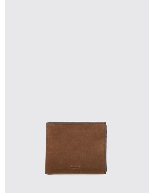 Tom Ford Brown Nabuk Wallet for men