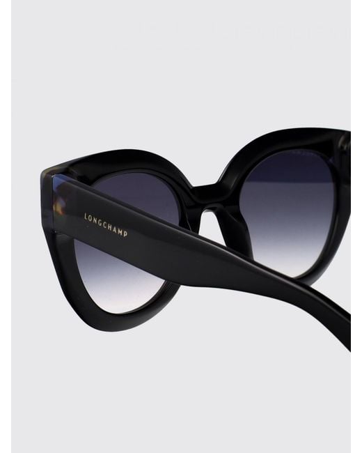 Longchamp Black Oversized Cat-Eye Sunglasses