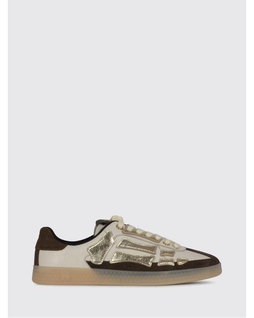 Amiri Brown Pacific Bones Suede Sneakers for men