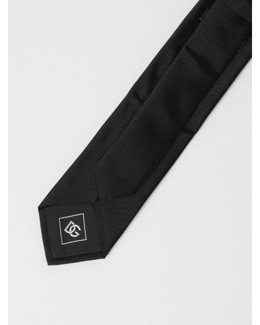 Cravatta classica in seta di Dolce & Gabbana in Black da Uomo