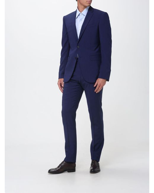 Zegna Blue Classic Stretch Poplin Shirt for men