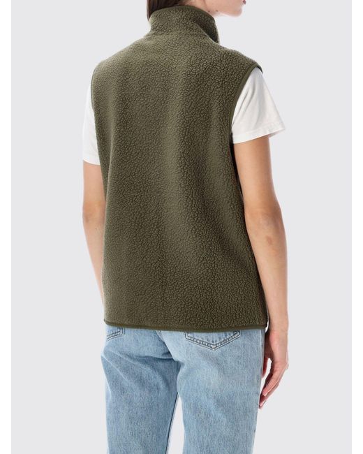 Patagonia Green Classic Retro-X High-Neck Fleece Vest With Zip Pockets