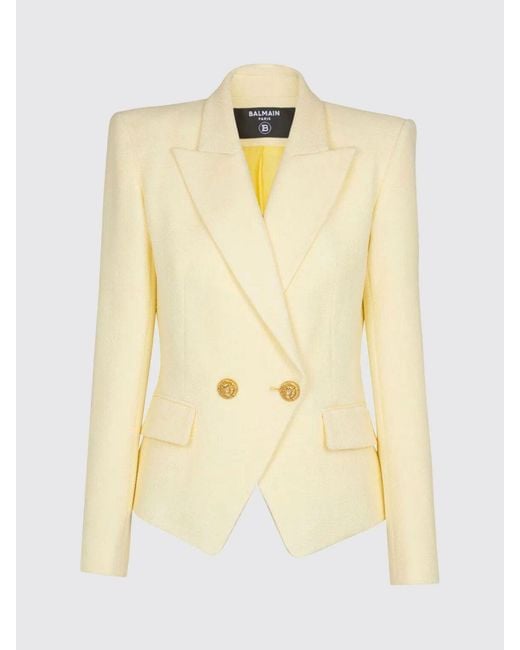 Balmain Natural Viscose Double Breasted Blazer