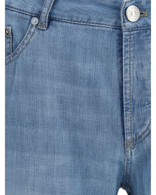 Brunello Cucinelli Blue Straight Jeans for men
