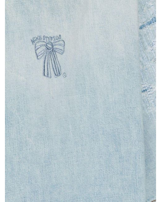 Acne Blue Relaxed Fit Bowling Shirt for men