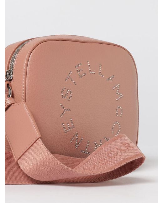 Stella McCartney Pink Grained Faux Leather Camera Bag
