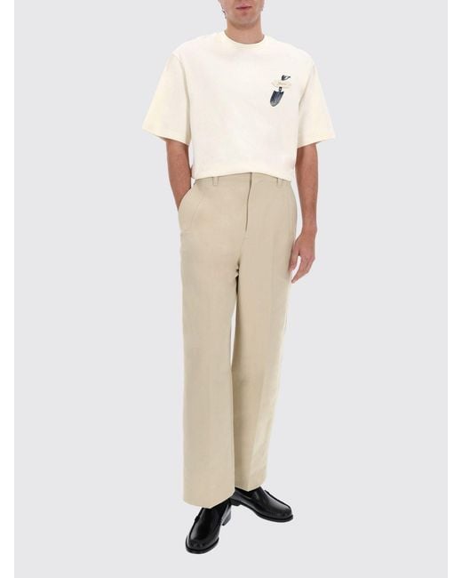 Jacquemus Natural Pastro Wide-Leg Tailored Trousers for men