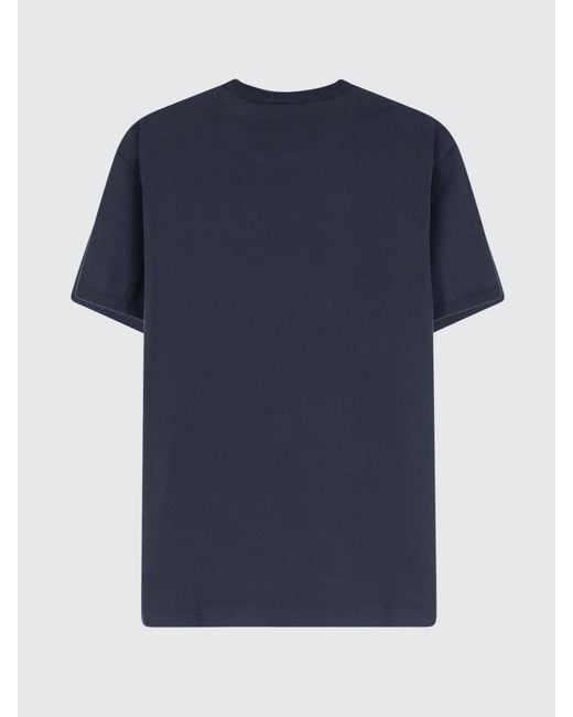 Dolce & Gabbana Blue Dolce &Amp Gabbana Tone-On-Tone Logo Cotton T-Shirt for men