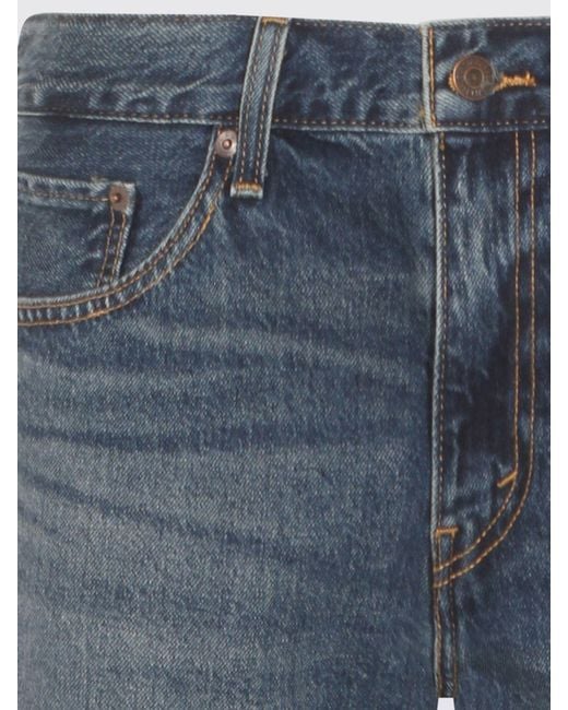 Levi's Blue Cotton Denim Shorts