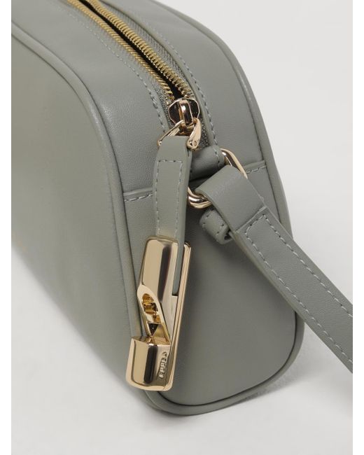 Furla Gray Schultertasche Damen